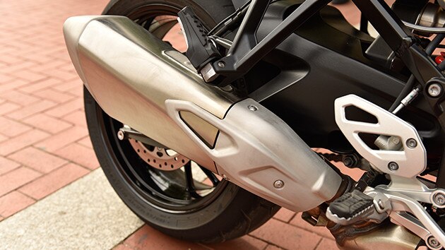 Silenciador trasero de la S 1000 XR con un sorprendente diseño