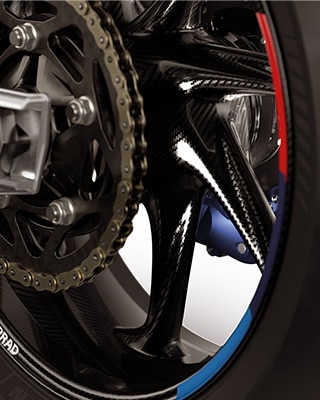 Llantas de carbono ligeras M con diseño Tape de la M 1000 RR