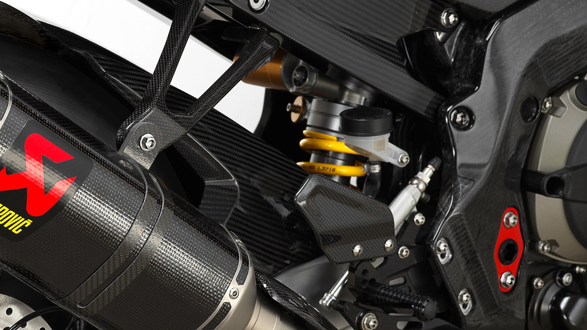 Amortiguador central Öhlins TTX 36 GP de la HP4 Race