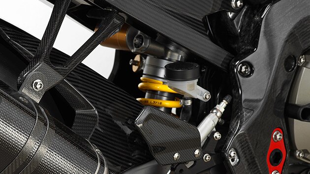Amortiguador central Öhlins TTX 36 GP de la HP4 Race