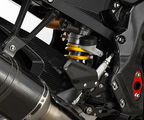 Amortiguador central Öhlins TTX 36 GP de la HP4 Race
