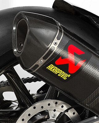 Sistema de escape Akrapovič de titanio de la HP4 Race