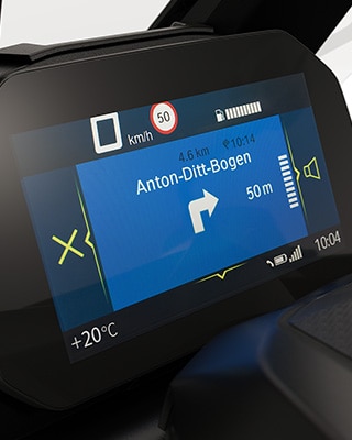 Funciones de conectividad del C 400 X de BMW Motorrad