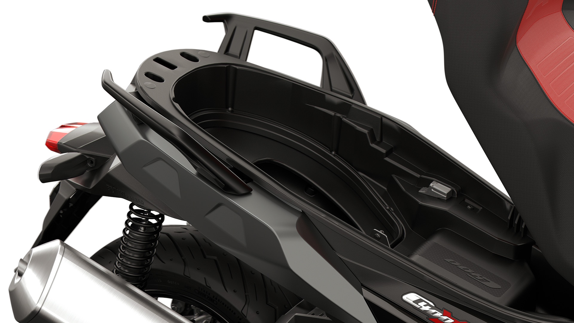 El espacio de almacenamiento del C 400 X de BMW Motorrad