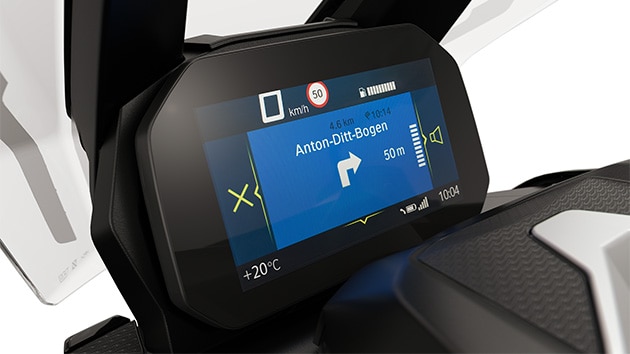 Funciones de conectividad del C 400 X de BMW Motorrad
